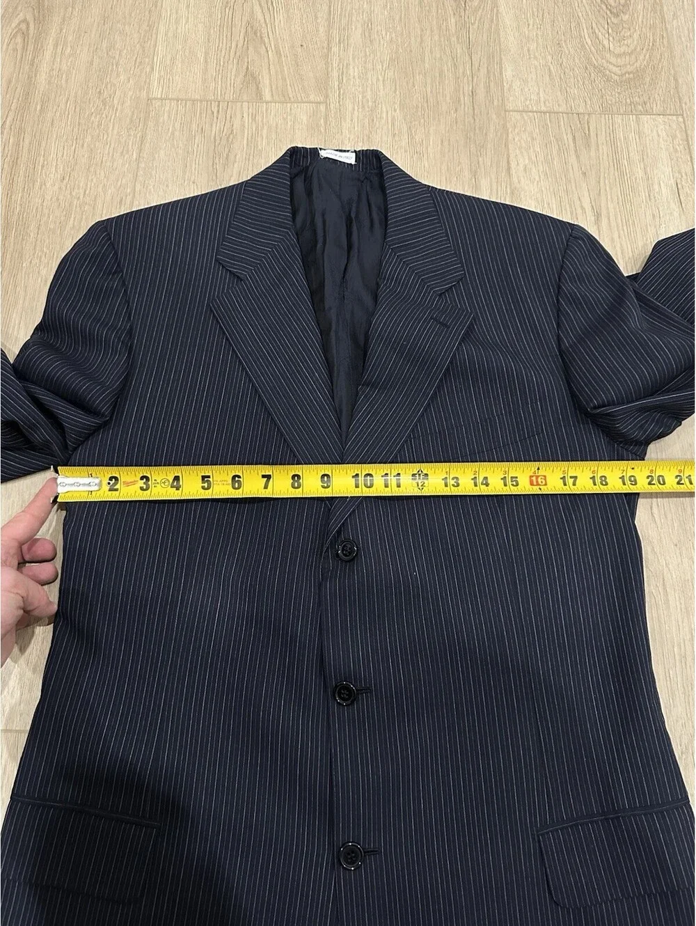 Brioni Striped Navy Blue Nomentano Pure Wool Men’s Sportcoat Size 38